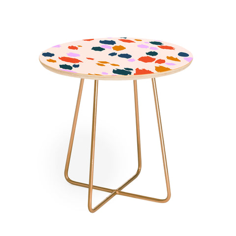 Lane and Lucia Rainbow Animal Print Round Side Table