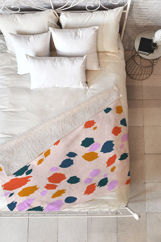 Lane and Lucia Rainbow Animal Print Fleece Throw Blanket