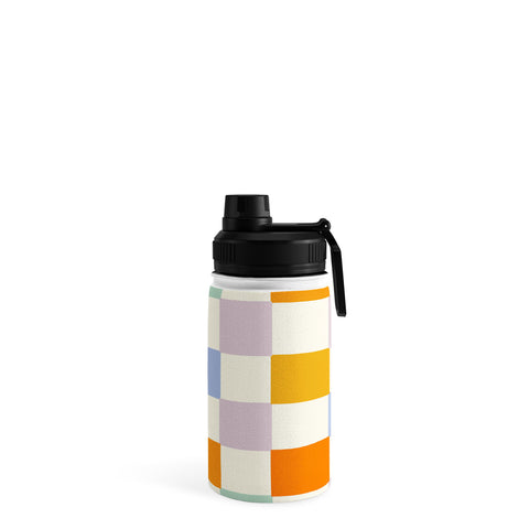 Lane and Lucia Rainbow Check Pattern Water Bottle