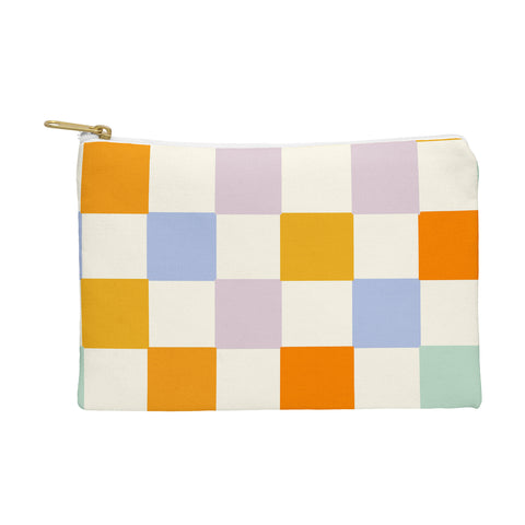 Lane and Lucia Rainbow Check Pattern Pouch
