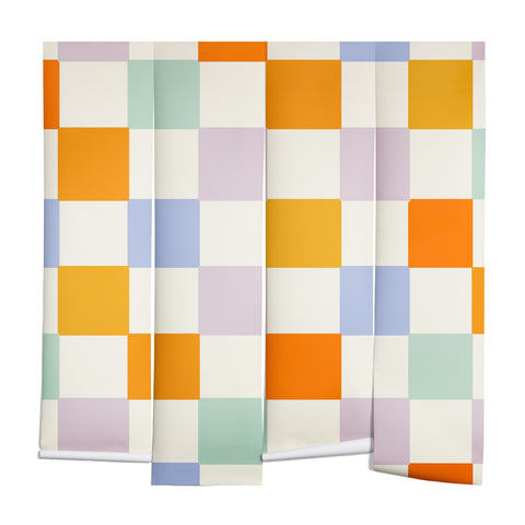 Lane and Lucia Rainbow Check Pattern Wall Mural