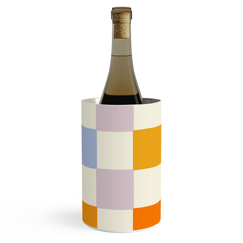 Lane and Lucia Rainbow Check Pattern Wine Chiller