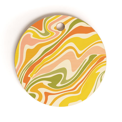 Lane and Lucia Rainbow Marble Cutting Board Round
