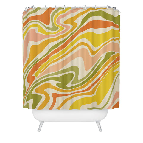 Lane and Lucia Rainbow Marble Shower Curtain