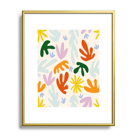 Lane and Lucia Rainbow Matisse Pattern Metal Framed Art Print