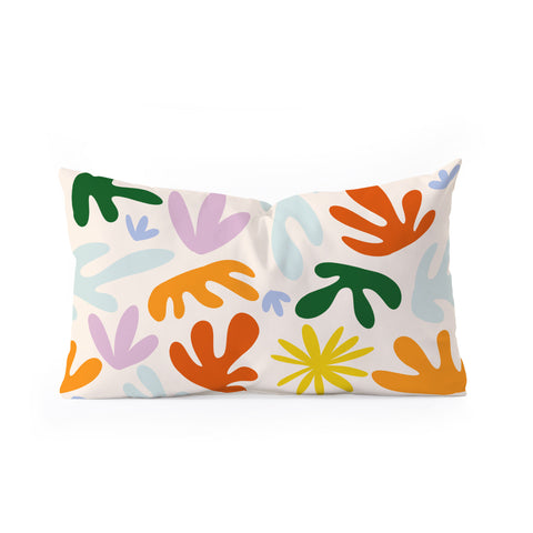Lane and Lucia Rainbow Matisse Pattern Oblong Throw Pillow