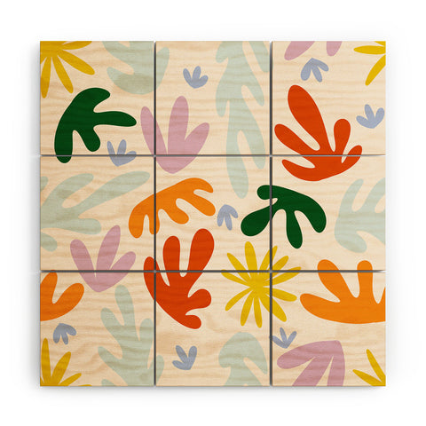 Lane and Lucia Rainbow Matisse Pattern Wood Wall Mural