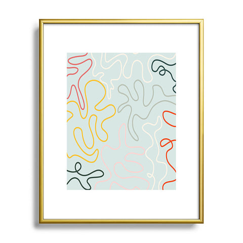 Lane and Lucia Rainbow Pathway Metal Framed Art Print