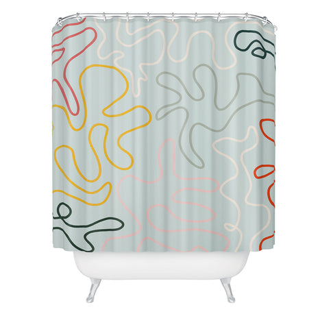 Lane and Lucia Rainbow Pathway Shower Curtain
