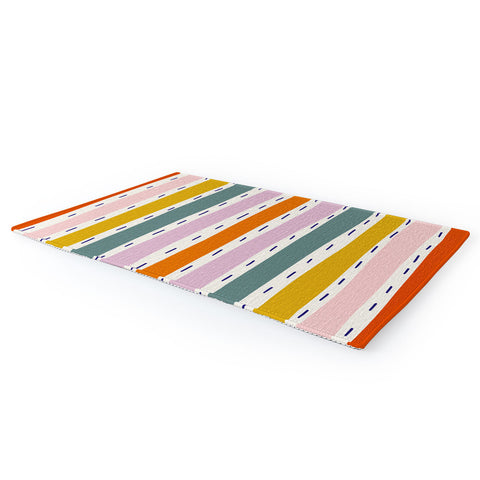 Lane and Lucia Rainbow Stripes and Dashes Area Rug