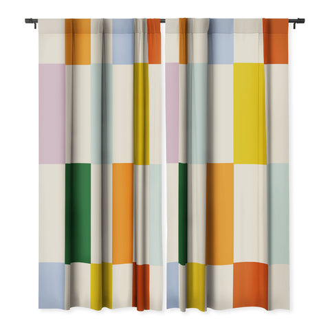 Lane and Lucia Retro Rainbow Checkerboard Blackout Non Repeat