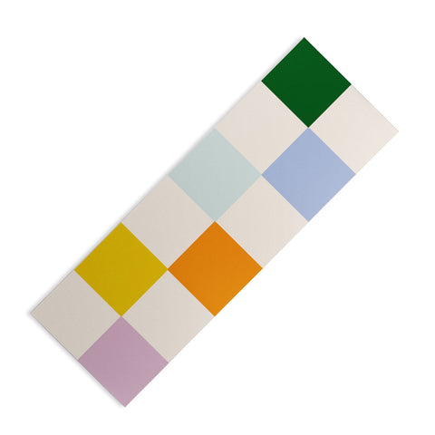 Lane and Lucia Retro Rainbow Checkerboard Yoga Mat