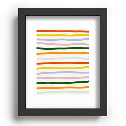 Lane and Lucia Retro Rainbow Stripe Recessed Framing Rectangle