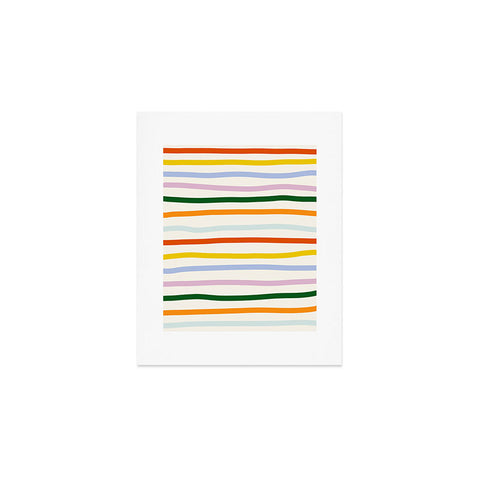Lane and Lucia Retro Rainbow Stripe Art Print