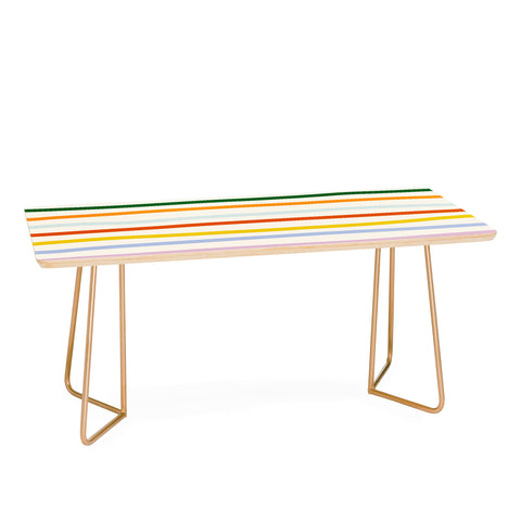 Lane and Lucia Retro Rainbow Stripe Coffee Table