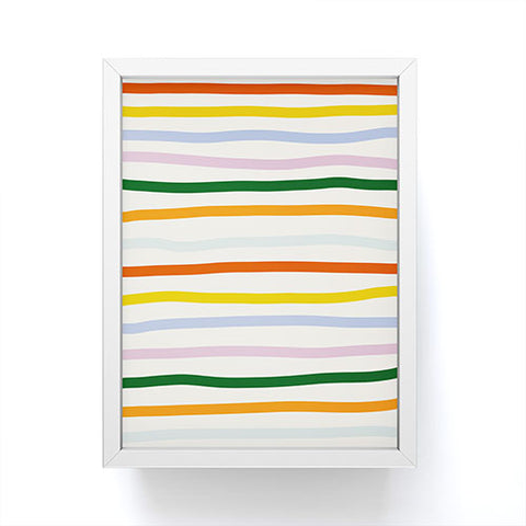 Lane and Lucia Retro Rainbow Stripe Framed Mini Art Print