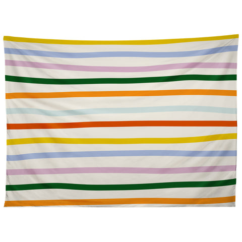 Lane and Lucia Retro Rainbow Stripe Tapestry