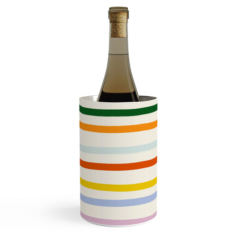 Lane and Lucia Retro Rainbow Stripe Wine Chiller