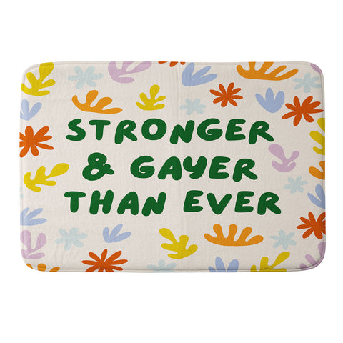 Lane and Lucia Stronger and Gayer Than Ever Memory Foam Bath Mat