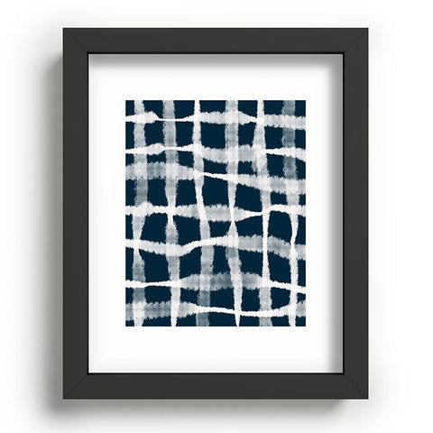 Lane and Lucia Tie Dye no 1 in Indigo Recessed Framing Rectangle