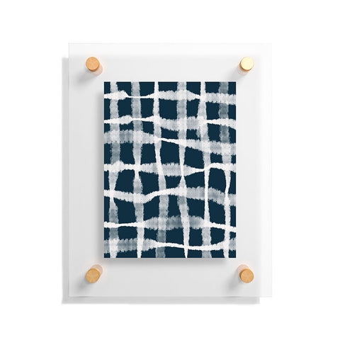 Lane and Lucia Tie Dye no 1 in Indigo Floating Acrylic Print
