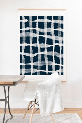 Lane and Lucia Tie Dye no 1 in Indigo Art Print And Hanger