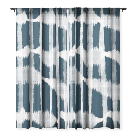 Lane and Lucia Tie Dye no 1 in Indigo Sheer Non Repeat
