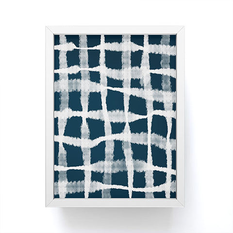 Lane and Lucia Tie Dye no 1 in Indigo Framed Mini Art Print