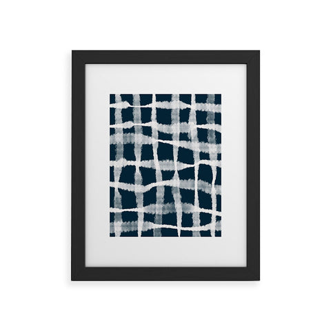 Lane and Lucia Tie Dye no 1 in Indigo Framed Art Print