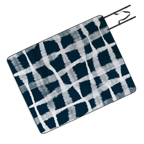 Lane and Lucia Tie Dye no 1 in Indigo Picnic Blanket