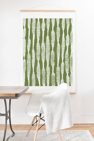 Lane and Lucia Tie Dye no 2 in Green Art Print And Hanger