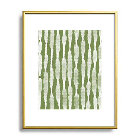 Lane and Lucia Tie Dye no 2 in Green Metal Framed Art Print