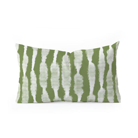 Lane and Lucia Tie Dye no 2 in Green Oblong Throw Pillow