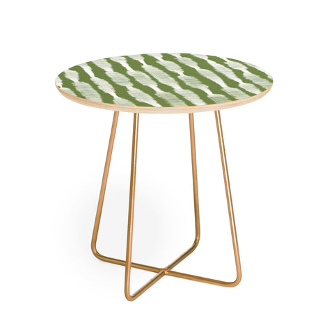 Lane and Lucia Tie Dye no 2 in Green Round Side Table