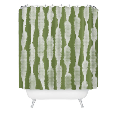 Lane and Lucia Tie Dye no 2 in Green Shower Curtain