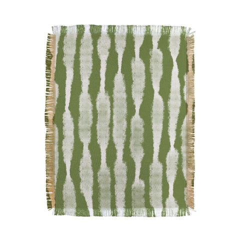 Lane and Lucia Tie Dye no 2 in Green Throw Blanket