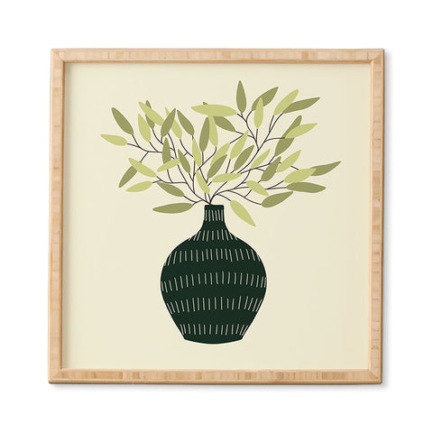 Lane and Lucia Vase 25 with Olive Branches Framed Wall Art