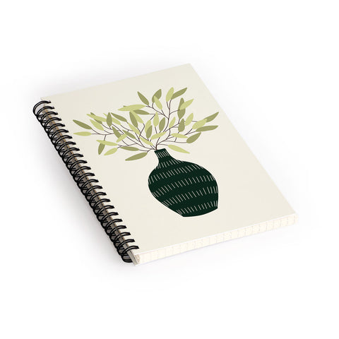 Lane and Lucia Vase 25 with Olive Branches Spiral Notebook