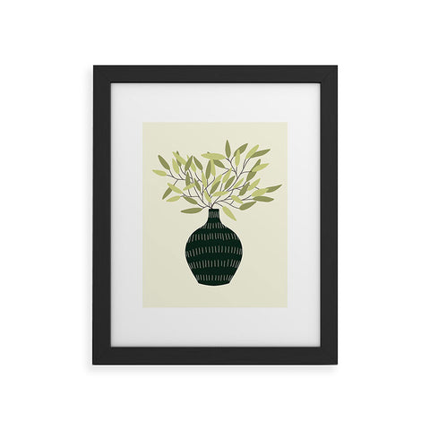Lane and Lucia Vase 25 with Olive Branches Framed Art Print