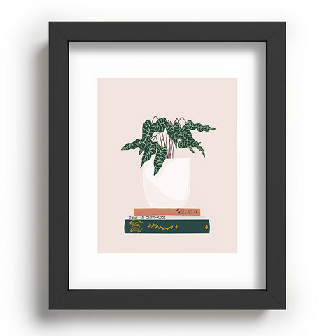 Lane and Lucia Vase no 17 with Alocasia Polly Recessed Framing Rectangle