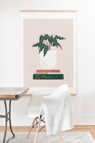 Lane and Lucia Vase no 17 with Alocasia Polly Art Print And Hanger