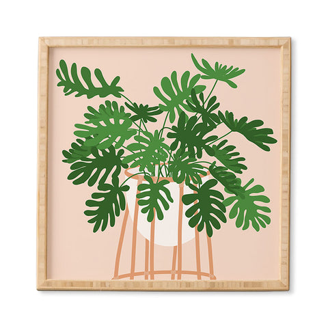 Lane and Lucia Vase no 26 with Tropical Plant Framed Wall Art