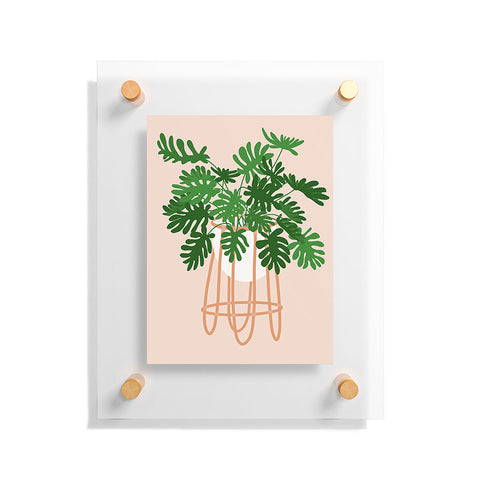 Lane and Lucia Vase no 26 with Tropical Plant Floating Acrylic Print