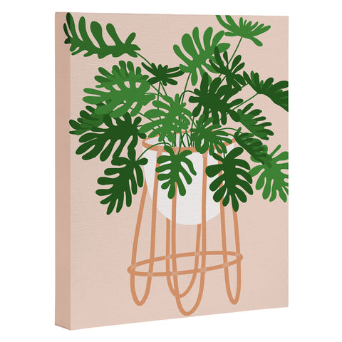 Lane and Lucia Vase no 26 with Tropical Plant Art Canvas