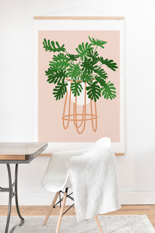 Lane and Lucia Vase no 26 with Tropical Plant Art Print And Hanger