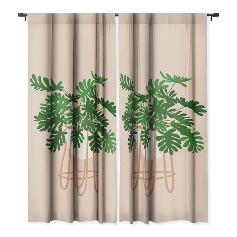 Lane and Lucia Vase no 26 with Tropical Plant Blackout Non Repeat