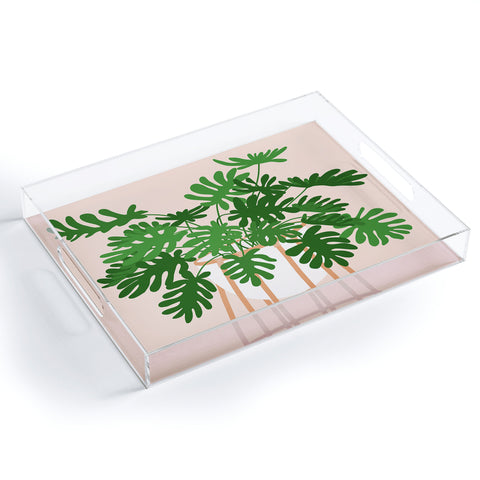 Lane and Lucia Vase no 26 with Tropical Plant Acrylic Tray