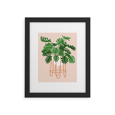Lane and Lucia Vase no 26 with Tropical Plant Framed Art Print