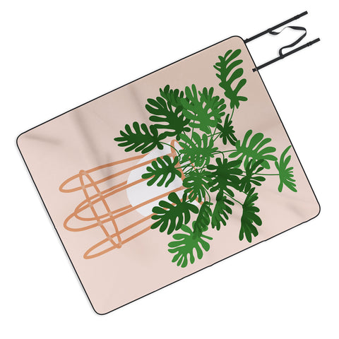 Lane and Lucia Vase no 26 with Tropical Plant Picnic Blanket