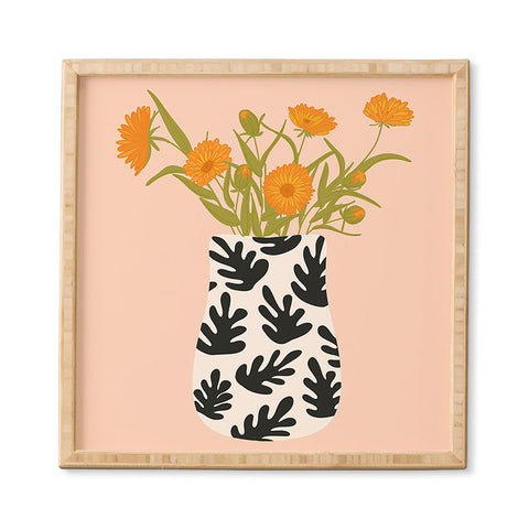 Lane and Lucia Vase no 28 with Heliopsis Framed Wall Art